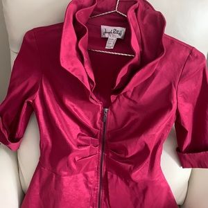 Joseph Ribkoff size 8 zip up dress 👗 ⭐️ peplum